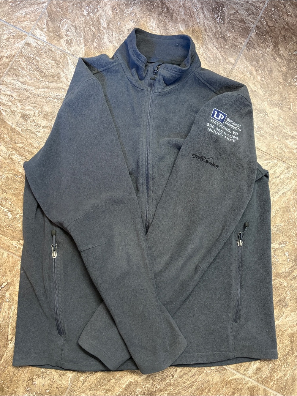 Eddie Bauer Men's Lightweight Full-Zip Fleece Jacket - Dark Charcoal